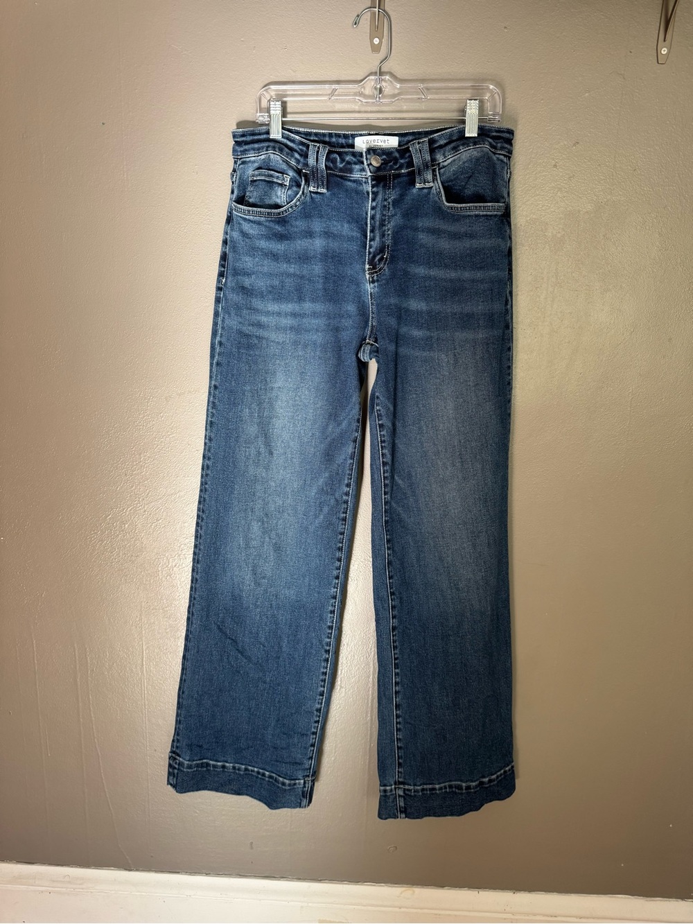 Lovervet by Vervet Wide Leg Medium Wash Denim Jeans